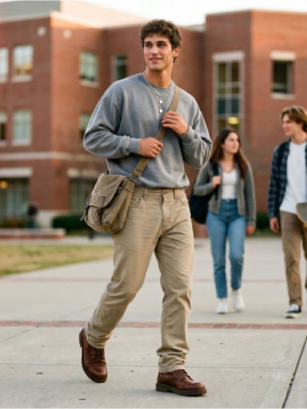 American Eagle Mens 33x34 Khaki Pants Cotton Slim Fit Essential Quiet Luxury